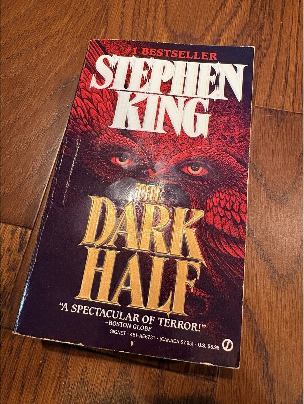 The Dark Half Stephen King True 1st Print PB 1990 Signet Novel Terror Chiller